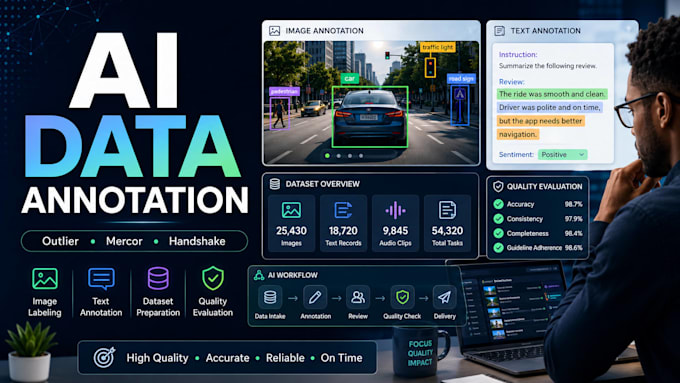 do ai data annotation for outlier, mercor, handshake and ai projects