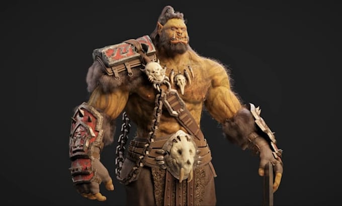 do 3d character, 3d game character for unity, unreal engine, animation, rigging