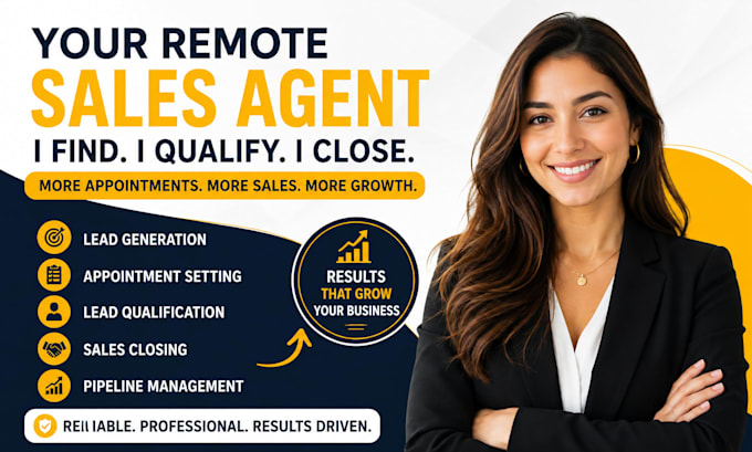 be your sales agent sales representative remote sales closer appointment setter