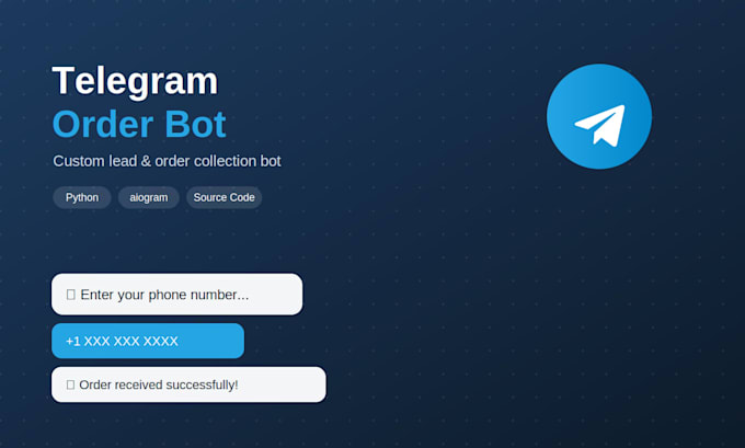 develop a telegram chatbot for your business