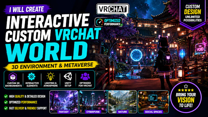 create an interactive custom vrchat world