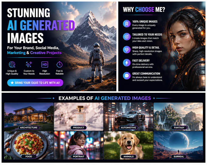 create stunning ai generated visuals and creative content