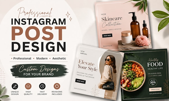 design professional and aesthetic instagram posts