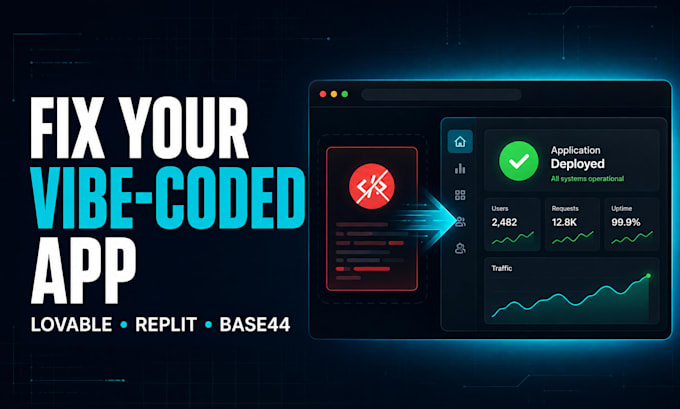 build, improve, fix vibe coding errors in lovable, replit, base44, supabase apps