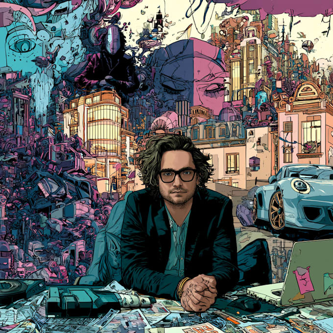 comic book illustration with comic book illustrator
