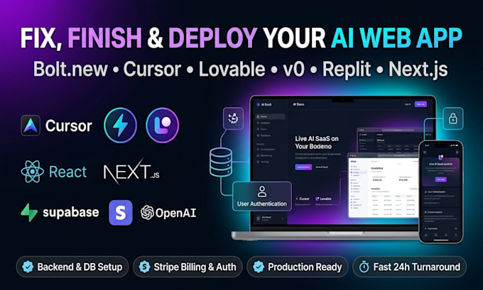 debug fix and deploy your bolt new cursor or lovable ai app