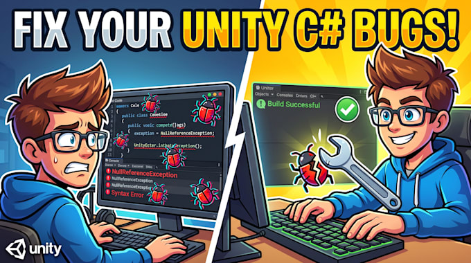 fix bugs and errors in your unity c sharp game