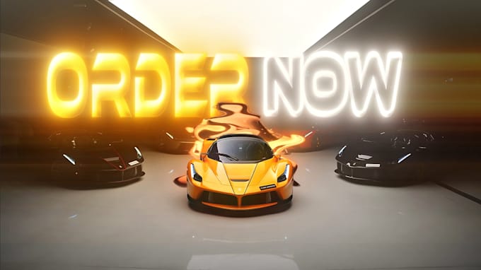 make 3d car edits with 3d text and sfx
