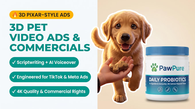 create ai product video pet ads promo video vsl