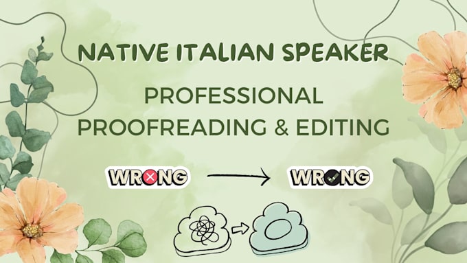 proofread and edit your italian text for flawless grammar and flow