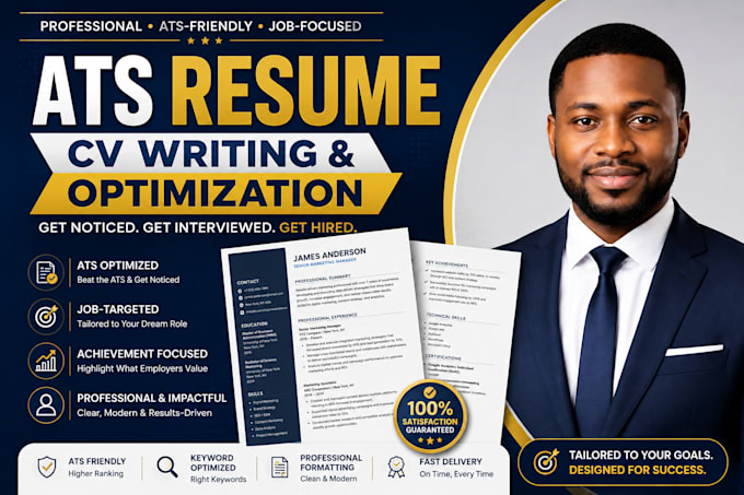 write an ats resume, CV and linkedin profile