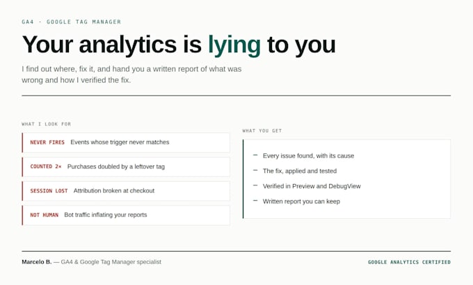 audit and fix your ga4 and google tag manager tracking