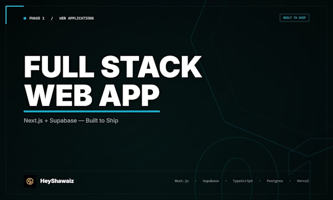 develop a full stack web application with next js and supabase