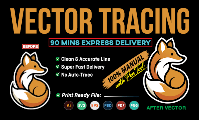 manual vector tracing and redraw a perfect logo
