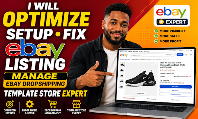 optimize setup fix ebay listing manage ebay dropshipping template store expert