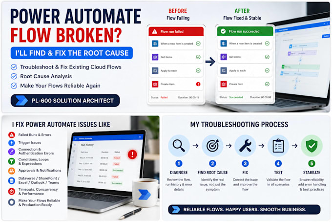 fix your broken power automate cloud flow and flow errors