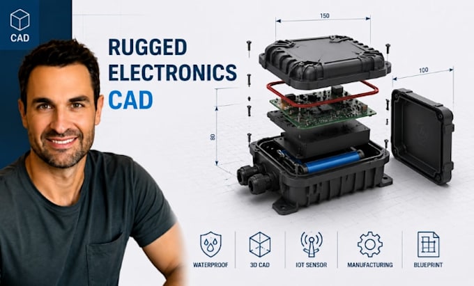 create waterproof electronics housing cad models rugged device protection