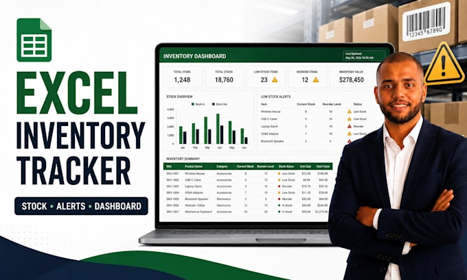 build an automated excel inventory tracker with reorder alerts
