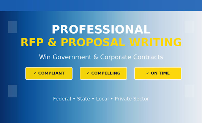 write a professional business proposal or rfp response