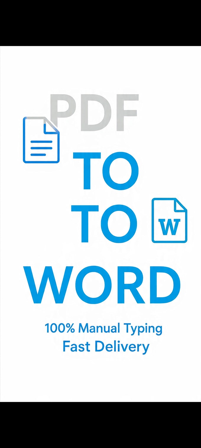 convert pdf to word and do manual typing work