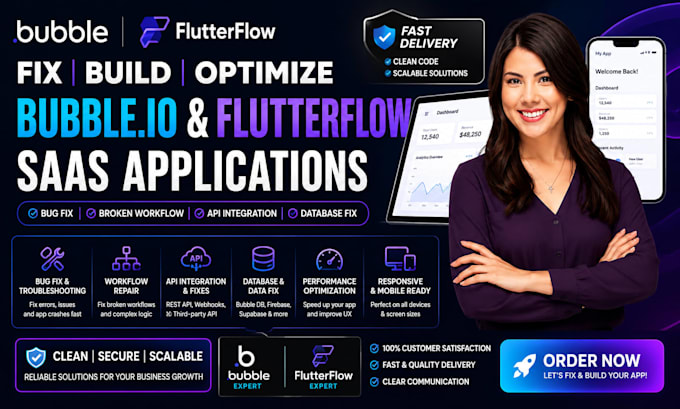build bubble io saas flutterflow bug fix broken workflow API database error fix