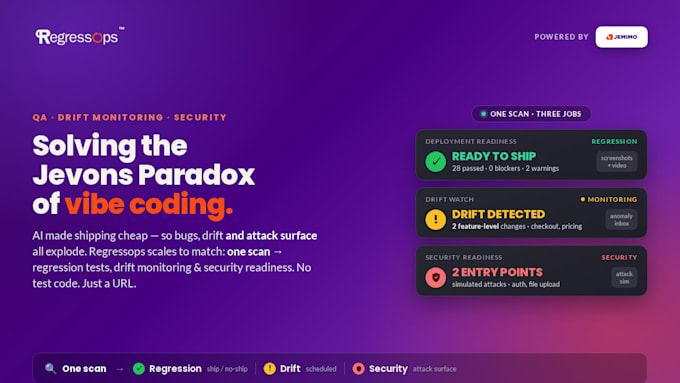 test your web app for regressions, drift and security with ai