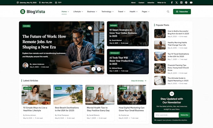 build a responsive blog or magazine website
