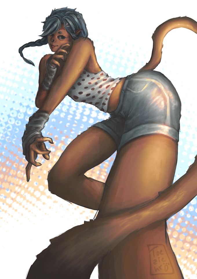 draw you an illustration in painterly style
