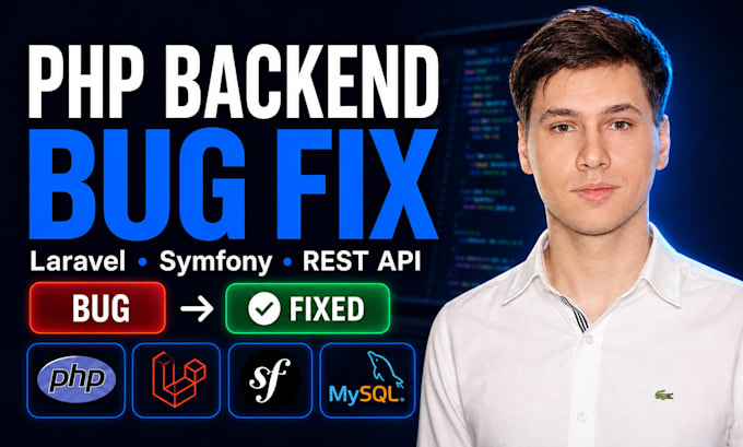 fix PHP laravel symfony backend bugs and rest API issues