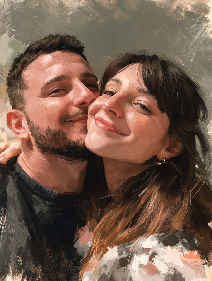 draw couple portrait illustration