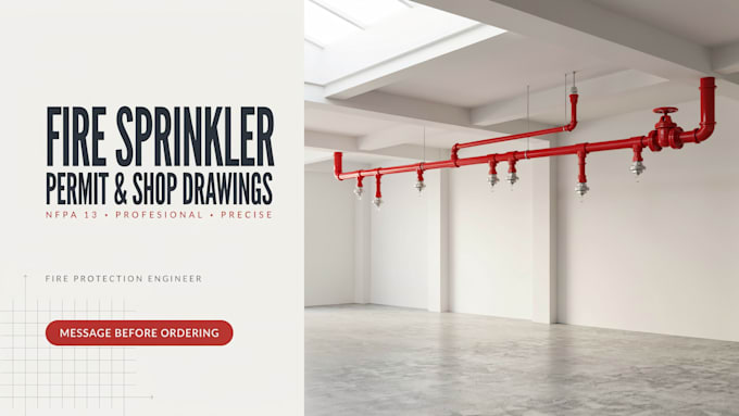 create fire sprinkler permit and shop drawings per nfpa 13