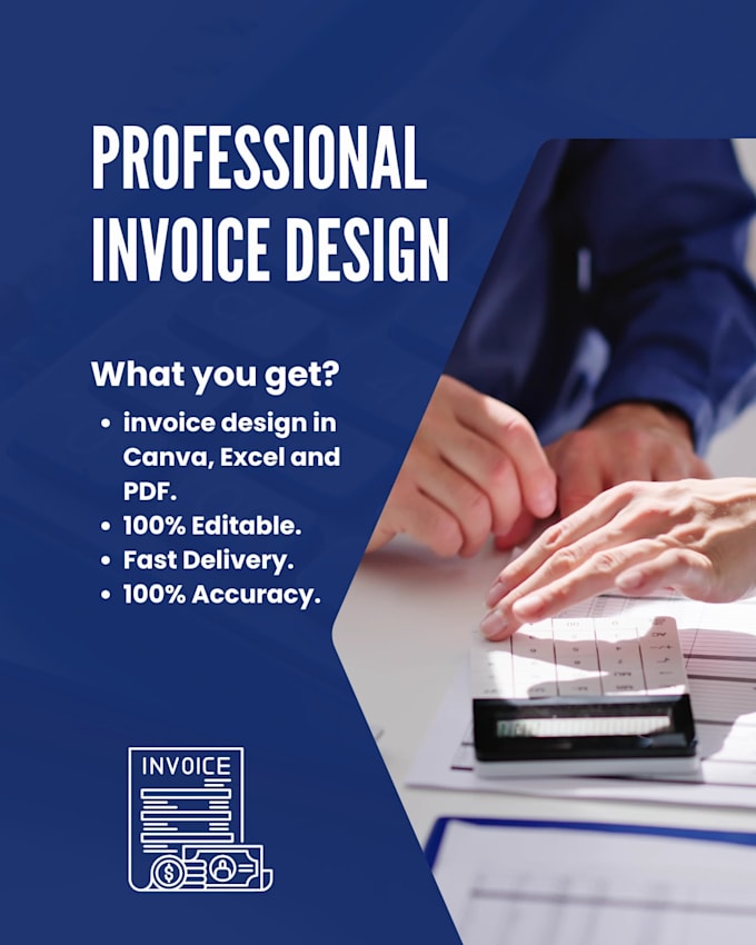 design professional invoice and receipt in excel