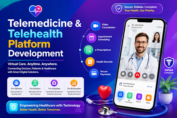 develop a telemedicine app and telehealth platform