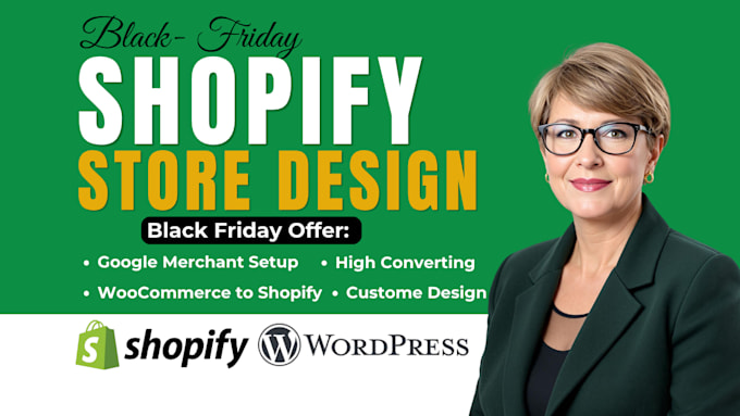 design shopify store, dropshipping website and gmc setup