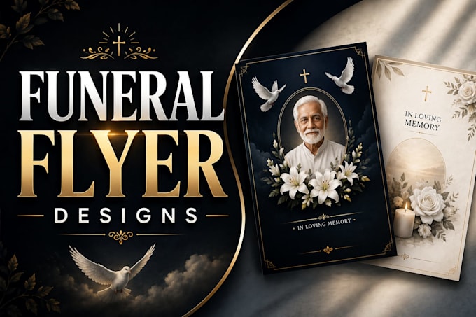 design professional funeral flyer
