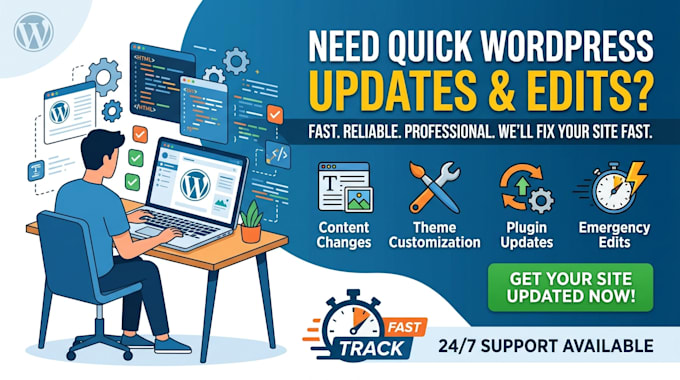 update or edit wordpress website quickly