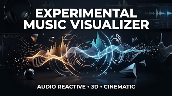 create experimental music visualizer audio reactive 3d animation cinematic video