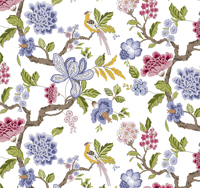 create seamless textiles patterns for clothing and wallpaper