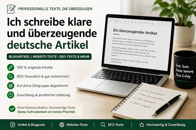 write clear and engaging german articles and blog posts