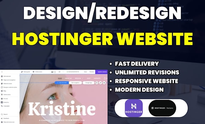 build hostinger website design or hostinger website redesign