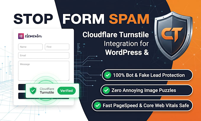 integrate cloudflare turnstile to stop wordpress and elementor form spam