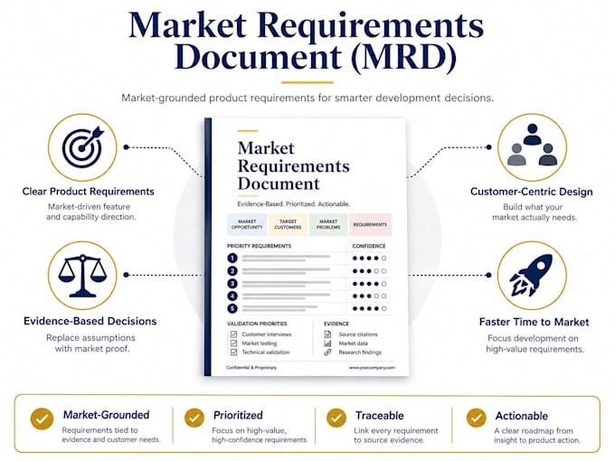 create a comprehensive evidence based mrd for your product