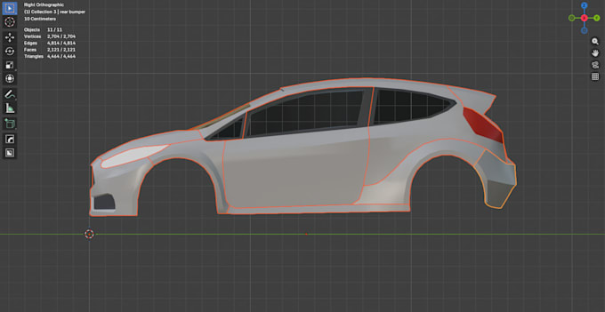 make low mid high poly 3d car model with blender