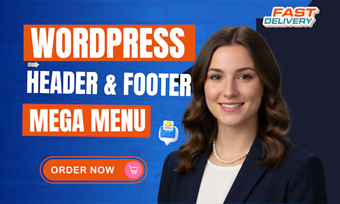 design a custom wordpress header and footer