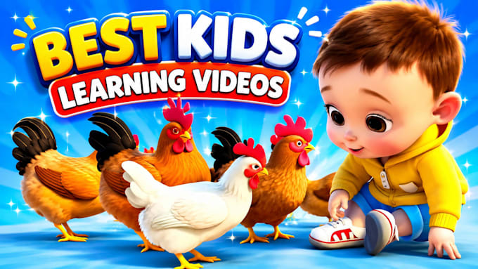 create best kids learning animation video for youtube