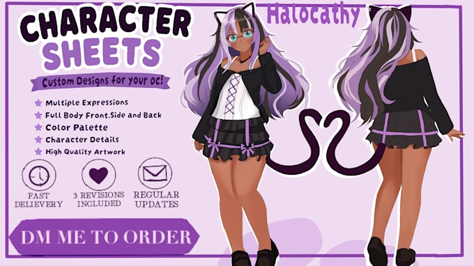 do anime character sheets with expressions