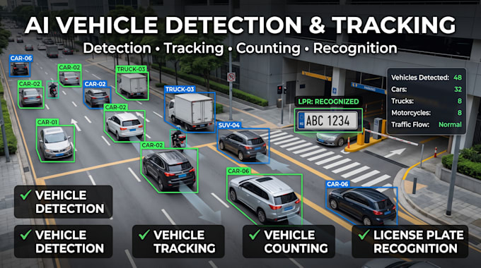 build vehicle detection, tracking, counting, and recognition