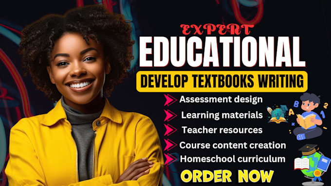 develop educational textbooks, workbooks, ebooks, curriculum and lesson material