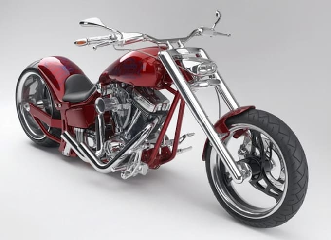3d motorcycle model,custom chopper bike,bobber design,body kit render,fix error