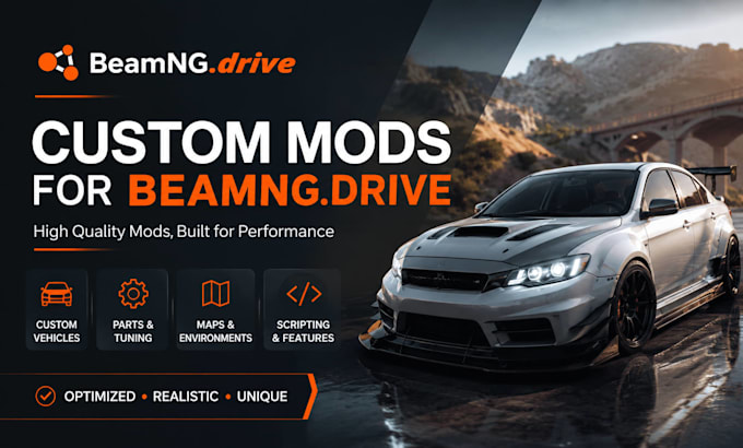 create 3d sport car for beamng drive, mods file conversion,ac 3d car,custom kits